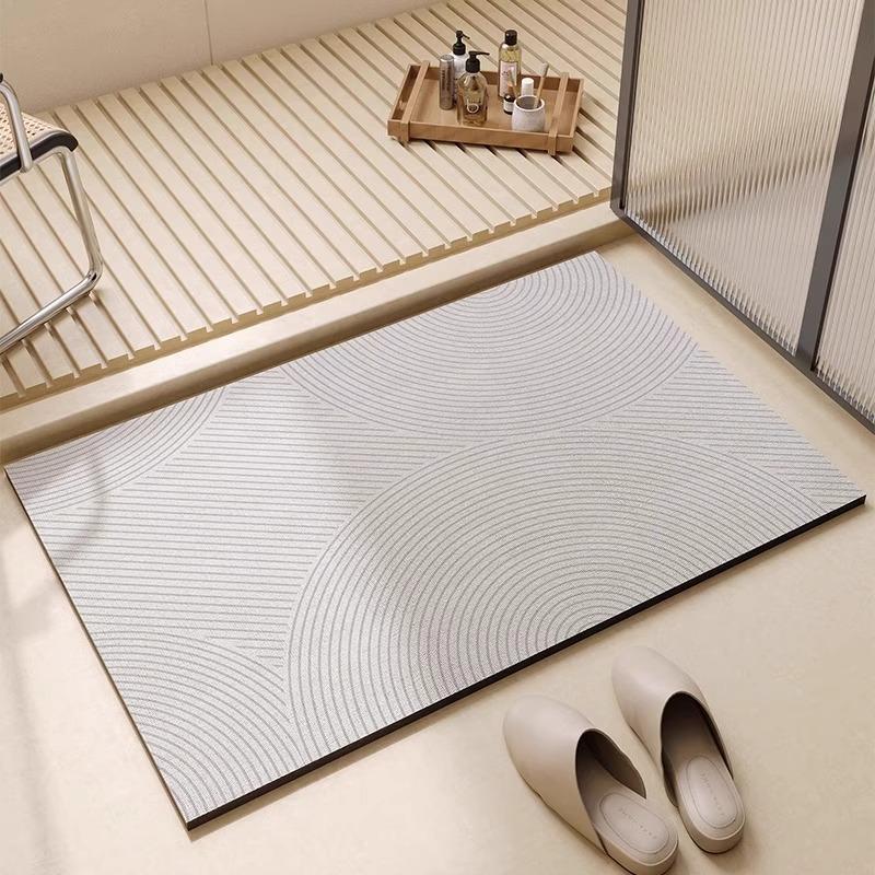 Bathroom Carpet Diatom Mud Floor Mat Anti-slip Foot Wiping Mats Diatomite Soft Water-absorbing Quick-drying Bath Rugs Washable