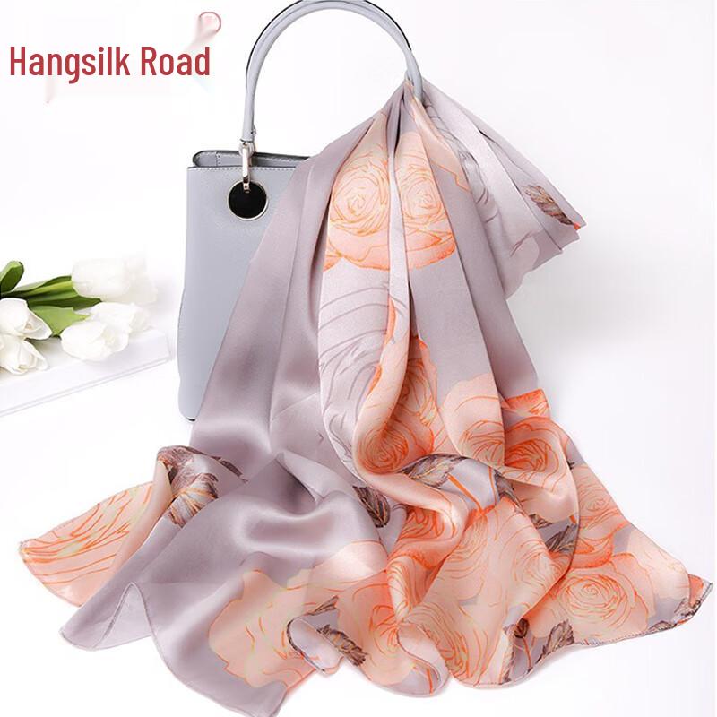 Hang Silk Road Chinese Style Mulberry Silk Scarf Shawl
