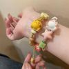 Lucky Cat Ceramic Cat Bracelet Handmade Cat Bead Bracelet Creative Maneki Neko Bracelet  Decoration