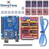 TZTUNO R3 Shield V3 Engraving Machine 3D Printe+ 4pcs DRV8825 Or A4988 Driver Expansion Board For Arduino With USB Cable