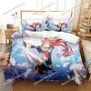 Anime Character Cute Pixiv Fantasia T Bedding Set Full/Queen/King Size Duvet Cover Pillowcase Kids Adult Soft Home Textile Set