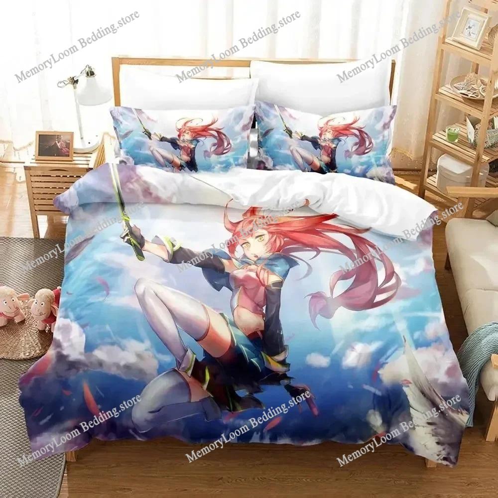 Anime Character Cute Pixiv Fantasia T Bedding Set Full/Queen/King Size Duvet Cover Pillowcase Kids Adult Soft Home Textile Set