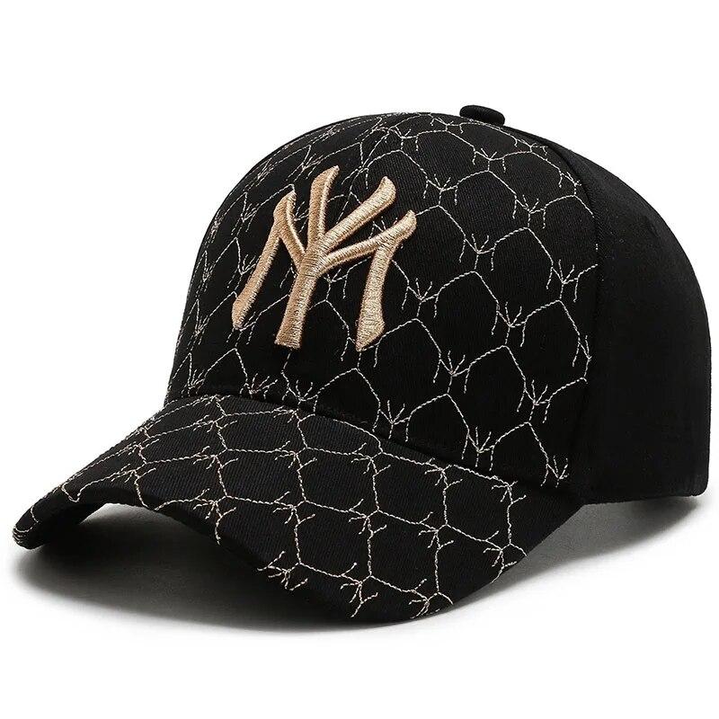 Kappe Damenmode Harte Kappe Dreidimensional Internet-Berühmtheit Mode Neuer Ausländischer Damenhut Baseball Temperament Hut Adjustable black