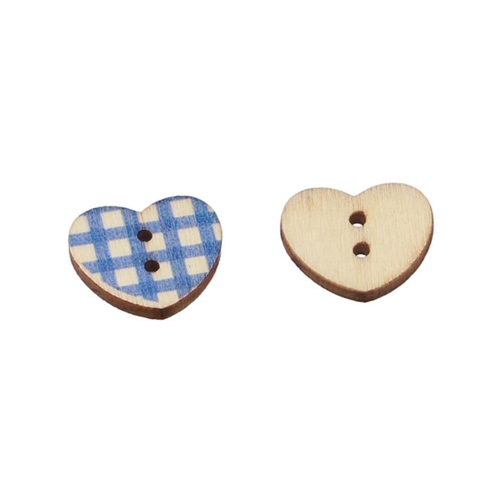 Crafts Arts Scrapbooking Decoration Apparel Sewing Wood Button Sewing Buttons Heart Shape Button