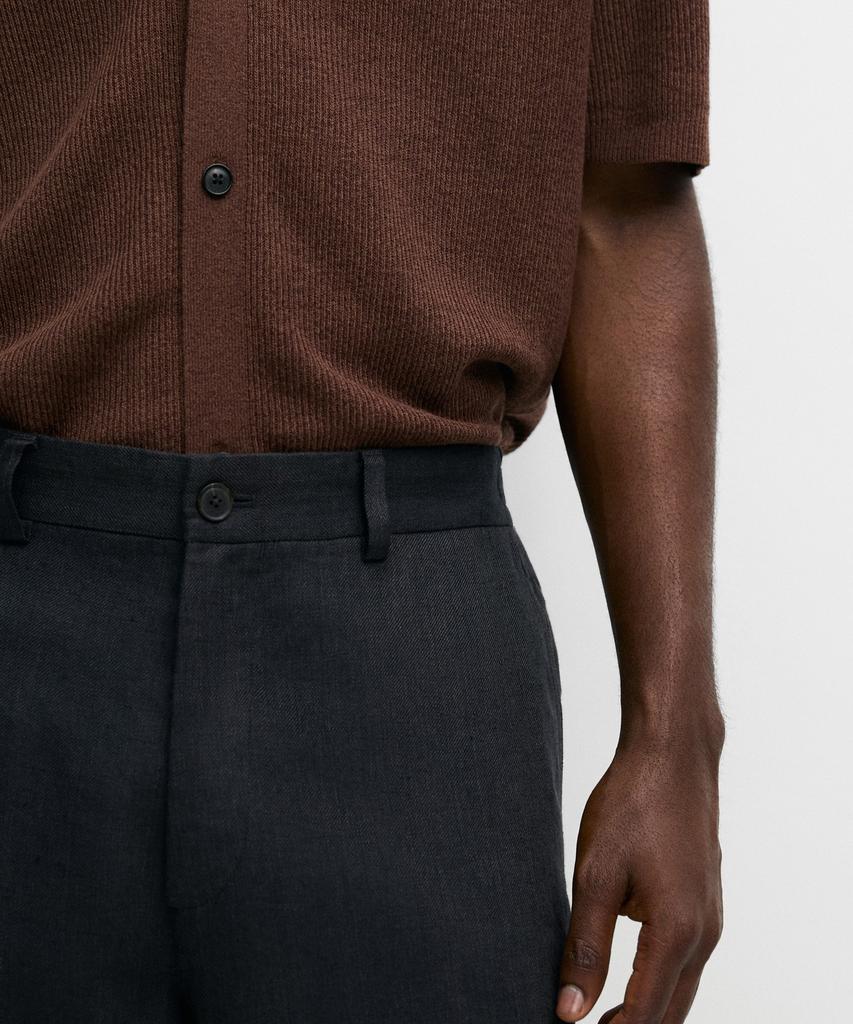 Masimodutti 100% Linen Elastic Pants