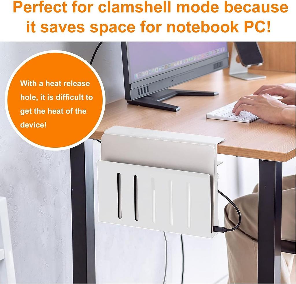 Tableside Pocket, Desk Storage, PC Stand, Tablet Storage, Document Shelf, Desk Storage, Vertical Clamp-Type, Hides Wires, Interior Accessories,
