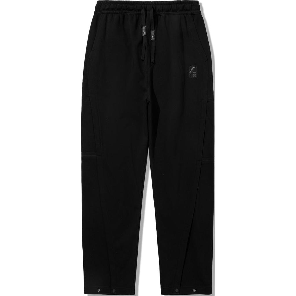 Li Ning X Jackie Chan Collaboration Kung Fu Series Loose Straight Comfortable Casual Pants Men bottoms Black AKLUA13-2