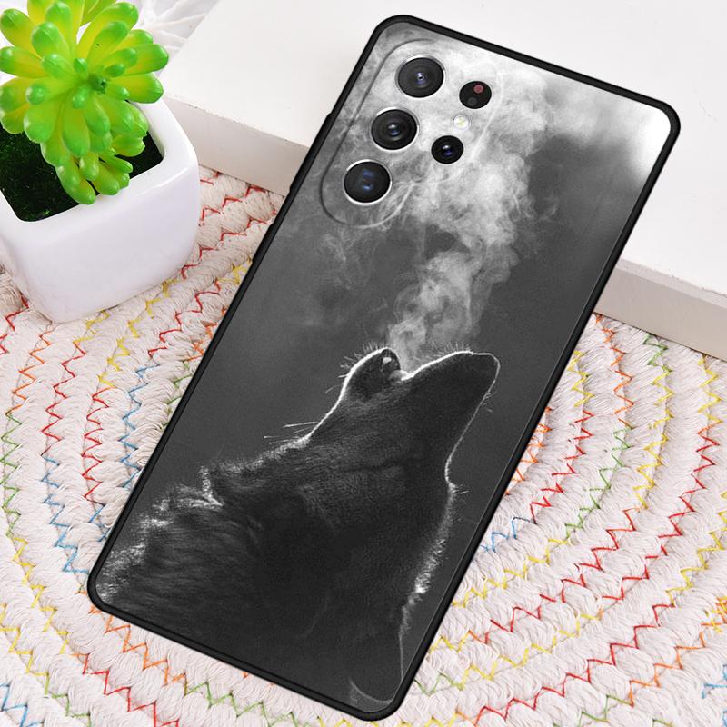 Animal The Wolf Howl soft Phone Case for Samsung Galaxy note 10 pro S26 Ultra S23 S24 FE S25 S21 S22 PLUS shockproof Cove