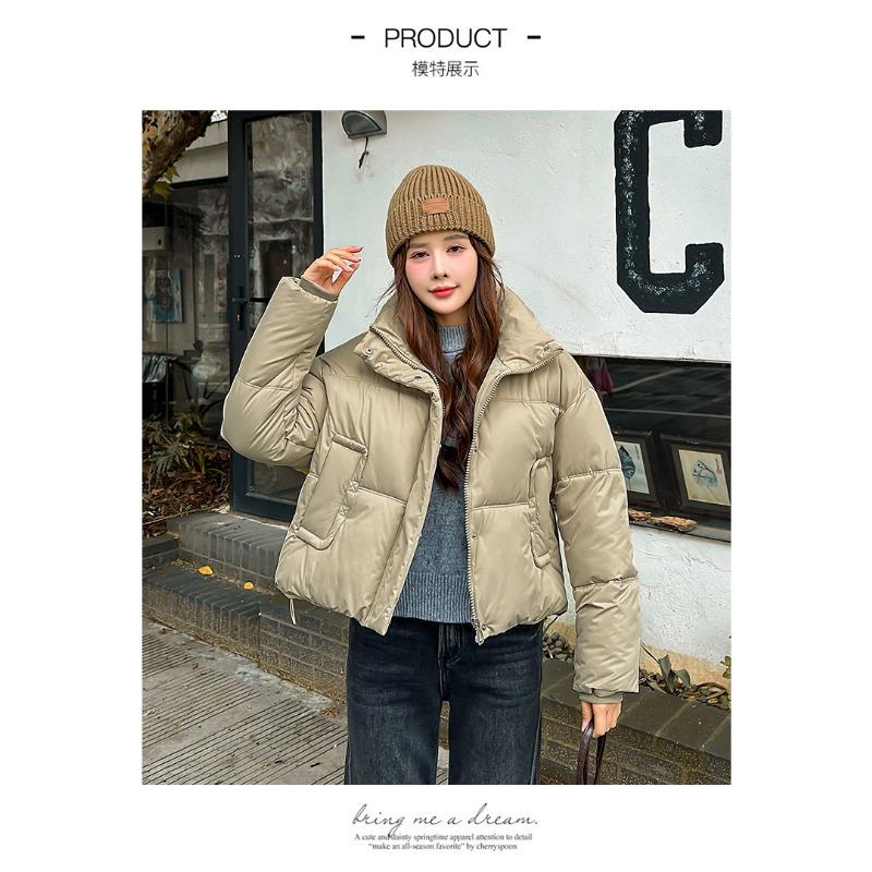 Light jacket women's new autumn and winter women's stand-up collar loose fashion coat cotton clothes women's trend