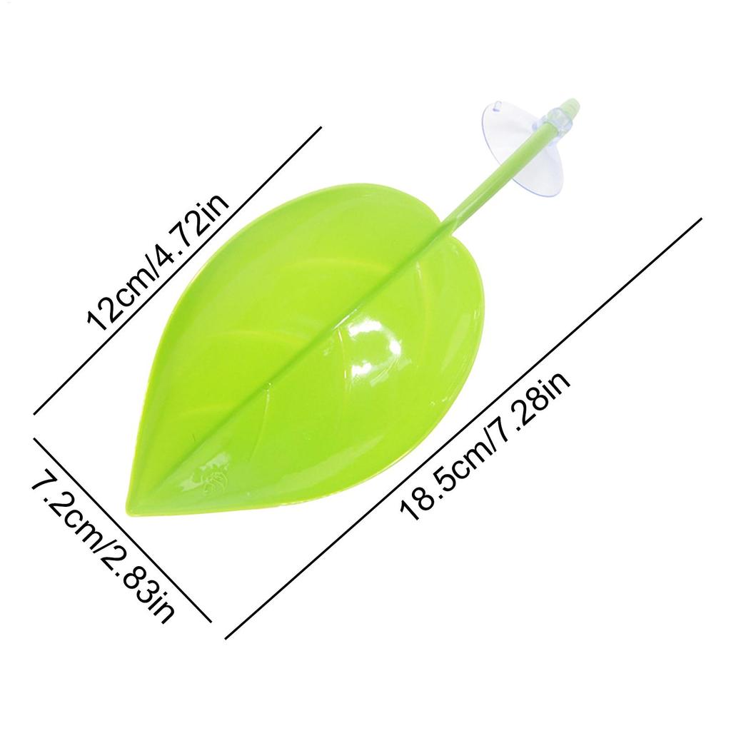 Turtle Basking Area Habitat Decor Leaf Shape Terrarium Decor with Suction Cups Suction Cups Leaf Shape Terrarium Accessories