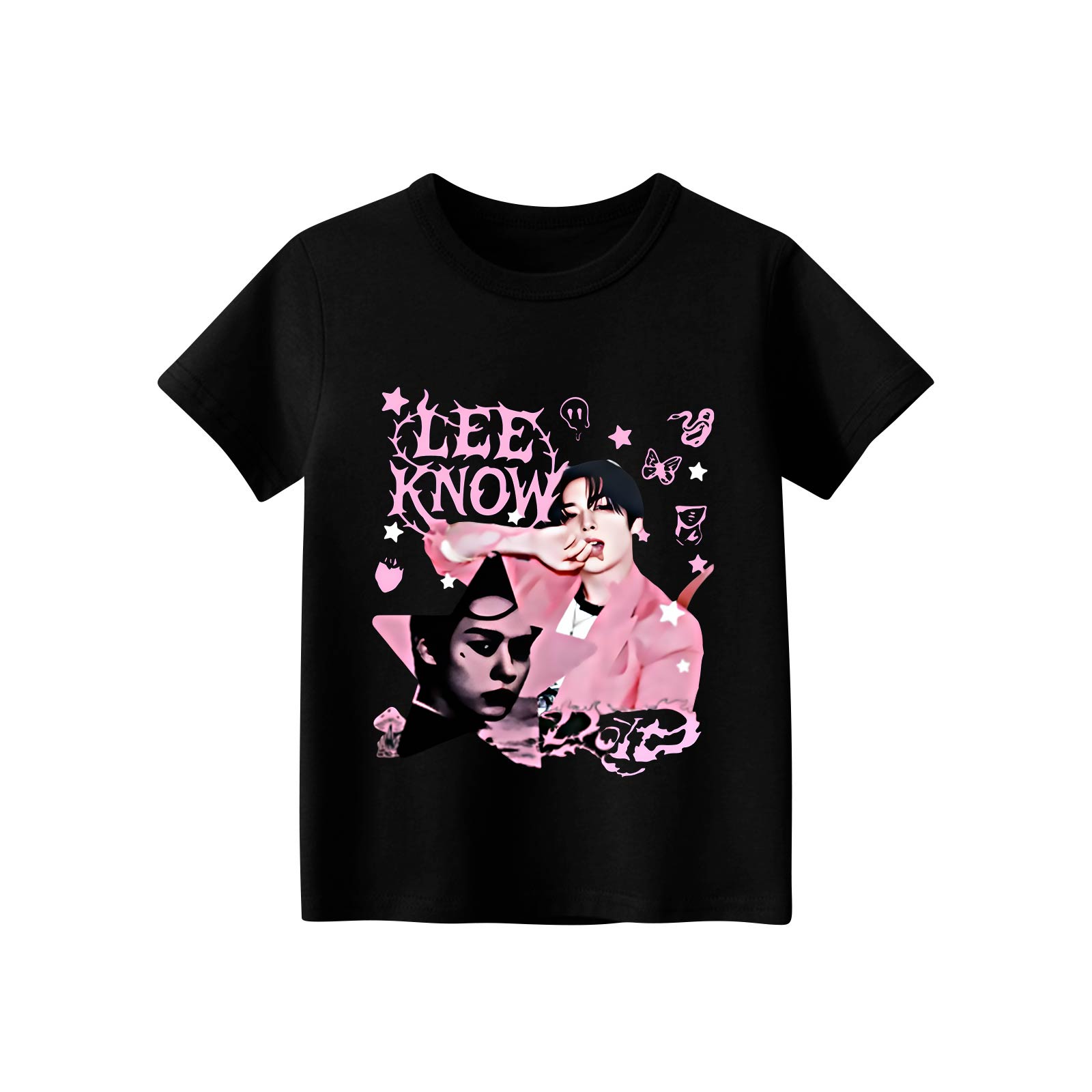Children s Casual Printed Round Neck Short,sleeved Top 160