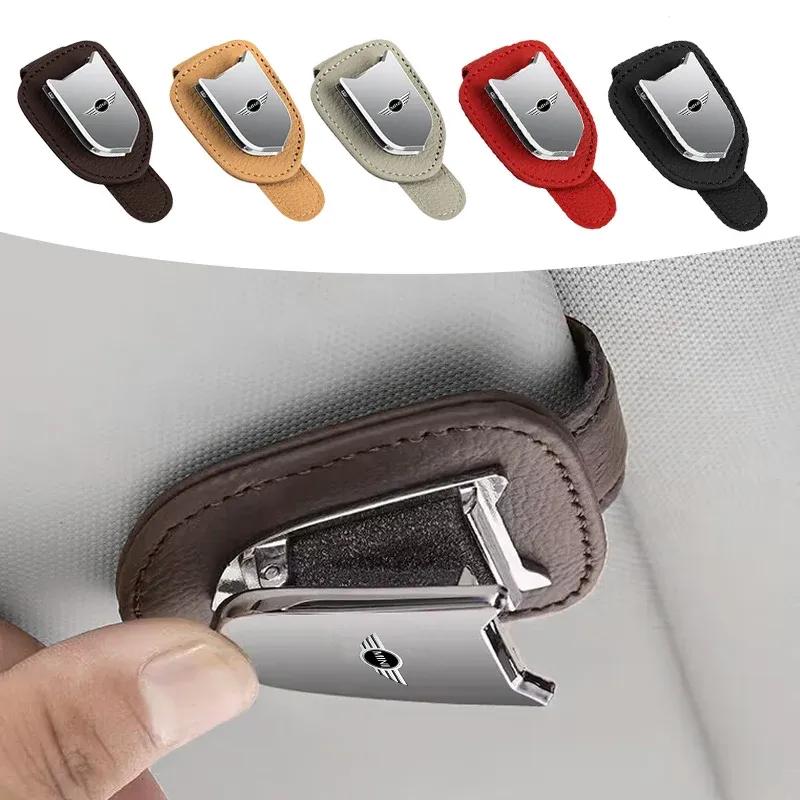 Car Glasses Clip Metal Auto Sun Visor Eyeglass Holder For BMW MINI WORKS One Cooper JCW R60 R59 R58 R57 R56 R55 F55 Accessories