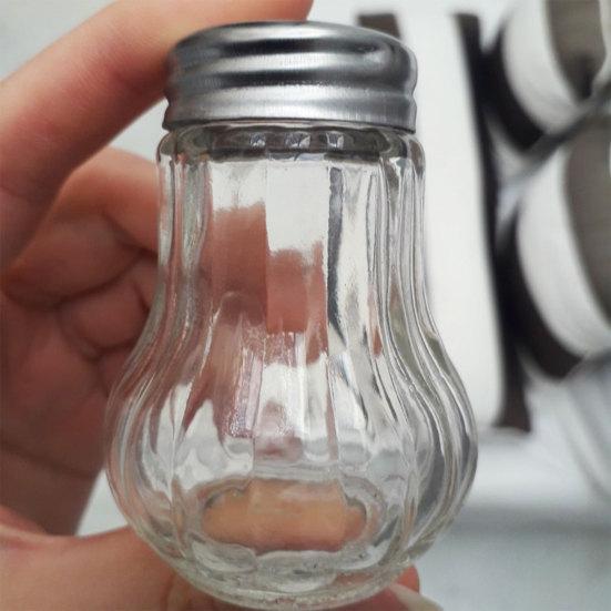 2 bucăți de condimente de bucătărie condimente sare piper borcan de gătit sticla de sticlă pentru grătar