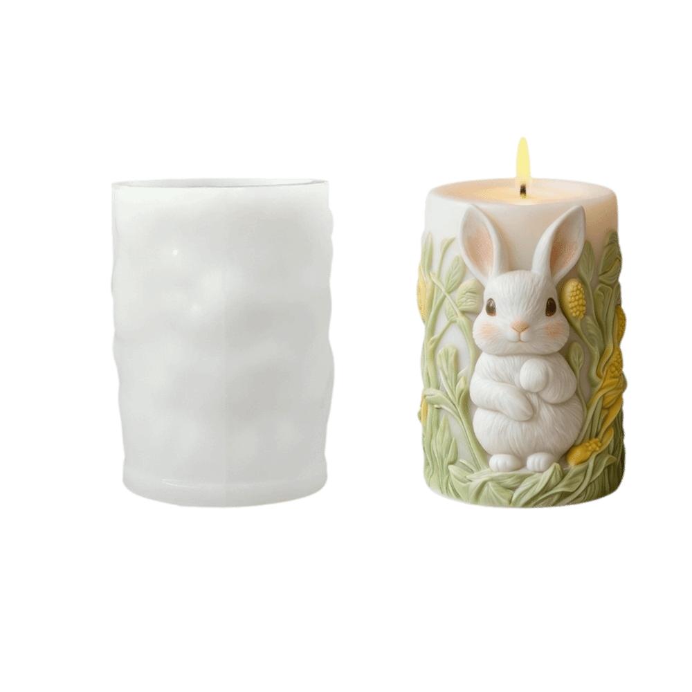 Cartoon Rabbit Candle Mold Non-Stick Gypsum Mold Cute Easter Candle Mold Easter Decoration