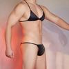 Sexyhot Bra and Panties Smooth Adjustable Black Men's 2-Piece Set, Sexy, Sheer, Panties, Size, (One Size)