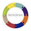 8pcs Color Double-Sided Curved Track Compatible Wooden Track Toys Classic Accessories Children's Toy Gifts 2 Sizes X24