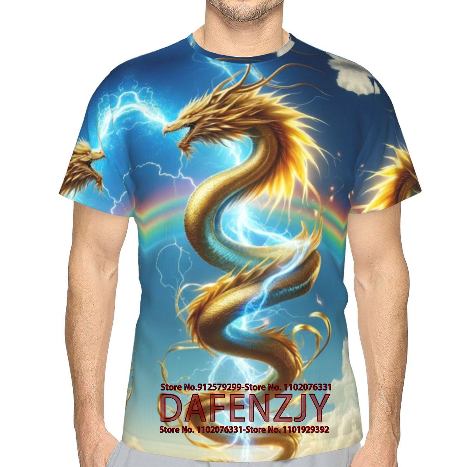

Мужская футболка с 3d драконом, летняя модная футболка с принтом, с животным узором, с короткими рукавами, уличная одежда большого размера, футболки, повседневные мужские топы L красный