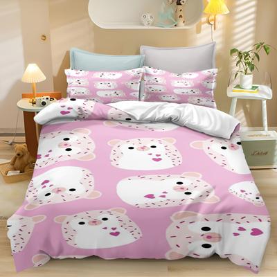 Tier Leopard Bettbezug Farbe Welpe Kinder Bettwäsche Kissenbezug Bedruckt Kinder Erwachsene Set Queen Size Reaktivdruck Steppdecke