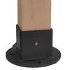 Set of 6 Powder Coated Steel Post Base Anchors for Fence Railings Privacy Panel Gazebos Pergolas and Mailbox Support