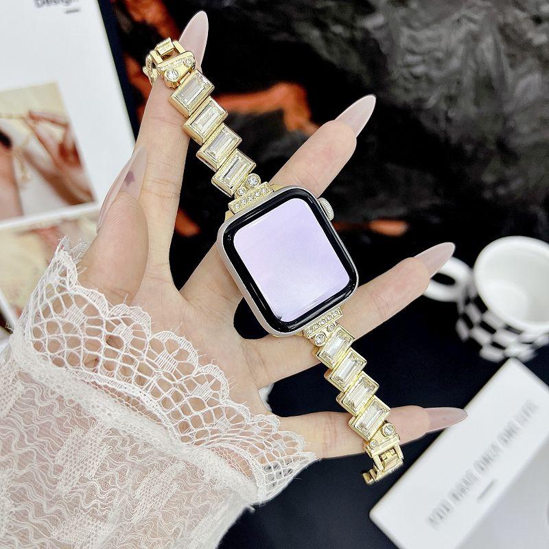 Bling Diamond Band for Apple Watch Bands 49 46 45 44 42 41 38mm Bracelet Jewelry Metal Wristband Strap for iWatch S11 10 9 8 7 6