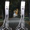 Luminous Halloween Spooky Windsock Waterproof LED Lights Hanging Spooky Flag White Long Ghost Hanging Decoration Porch