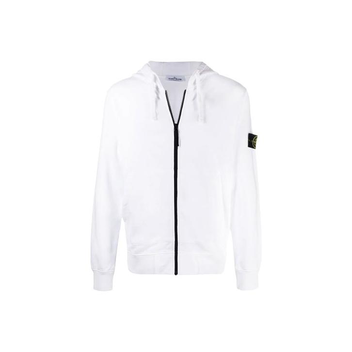 

Stone Island Logo Patch Zip-Up Hoodie Unisex Hoodies White 741564251-V0001 XXL