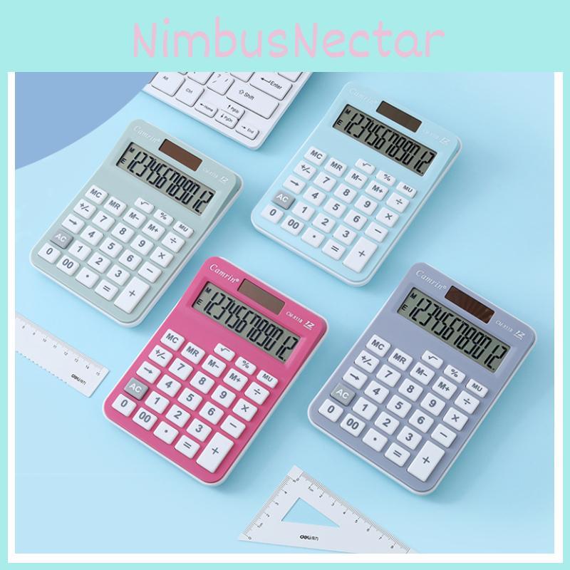 Versatile 12 Mini Digit Solar Power Calculator Colorful Design Offices Tool