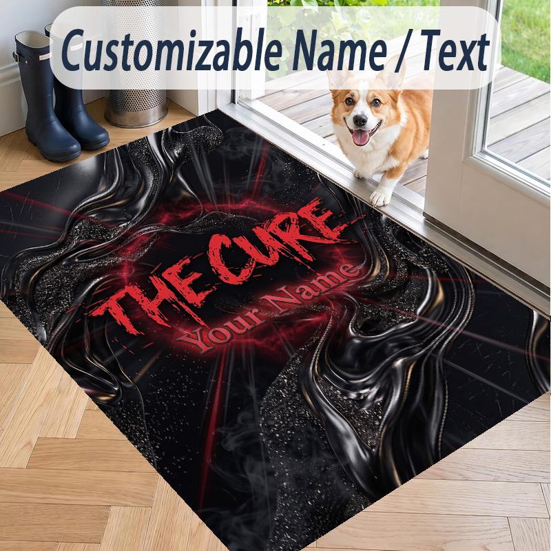 Custom Text Printed Rug The Cure Non Slip Floor Carpet For Home Room Decor