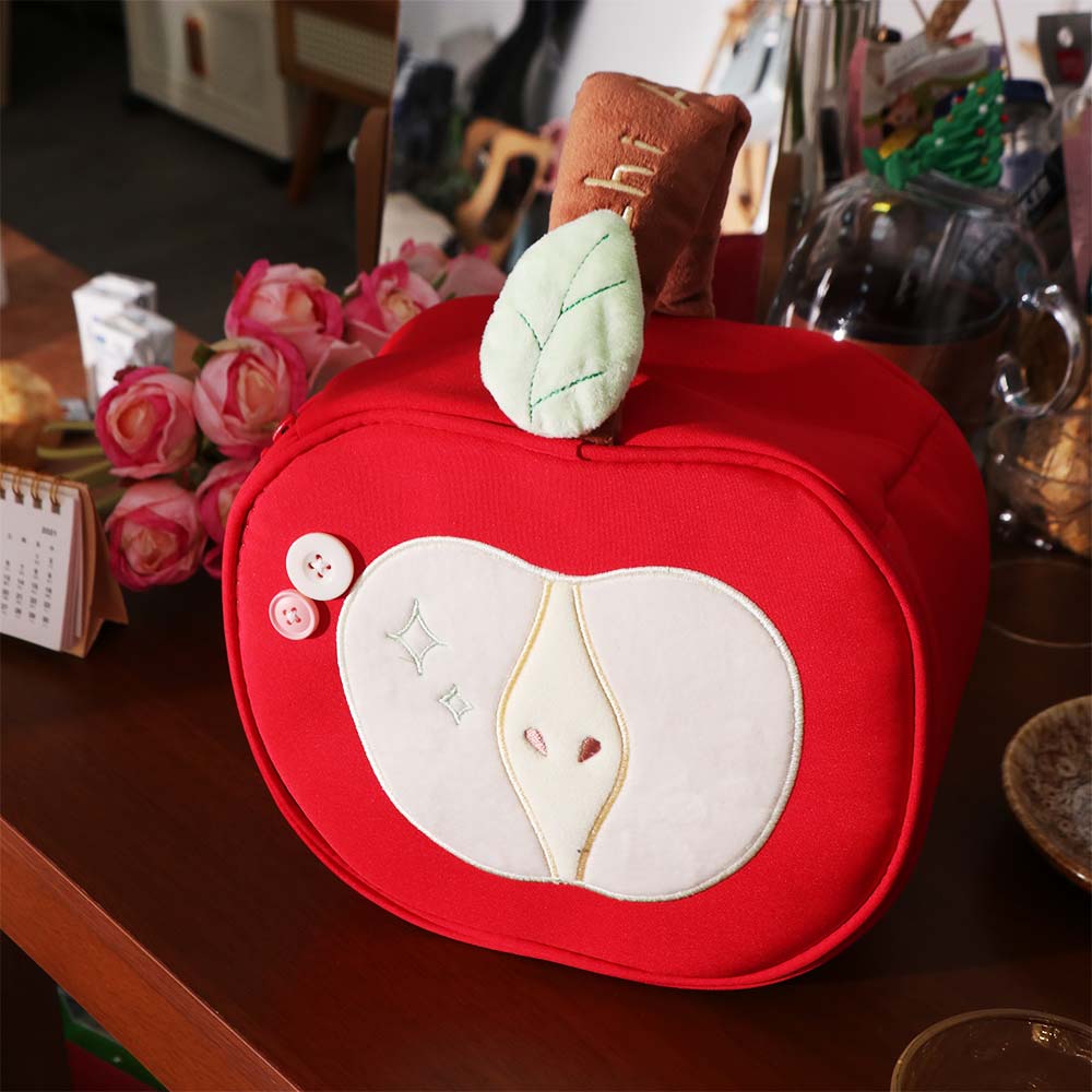 Portable Fruit Makeup Bag Velvet Cute Handbag Cartoon Travel Cosmetic Bag  Travel