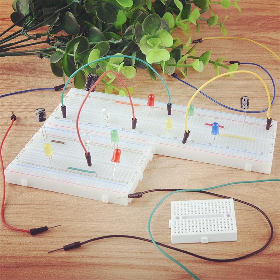 Dupont Wires Kit 830/400/170 Ties Breadboard Prototyping Jumper Wire (M