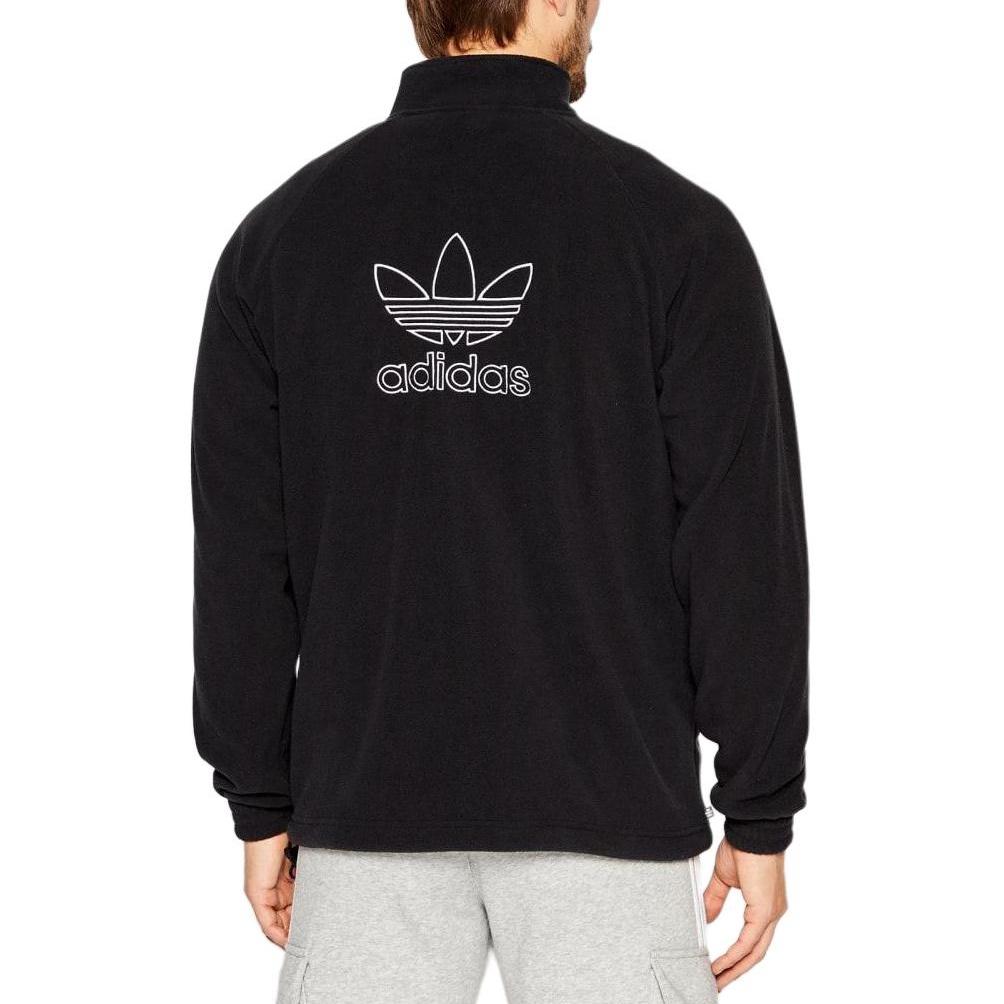 adidas Adicolor Classics Trefoil Teddy Fleece Jacket Asia Sizing 'Black' Men's HK7295