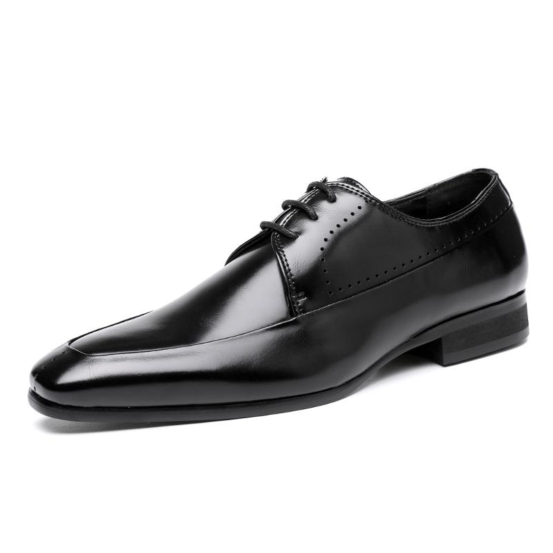 Fashion Men's Classic Retro Derby Shoes Mens Business Dress Office Leather Shoes Men Fashion Wedding Party Flats