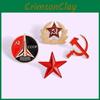 Star Unique Fivepointed Scythe Pin Made From Durable Alloy With Vibrant Enamel Finish