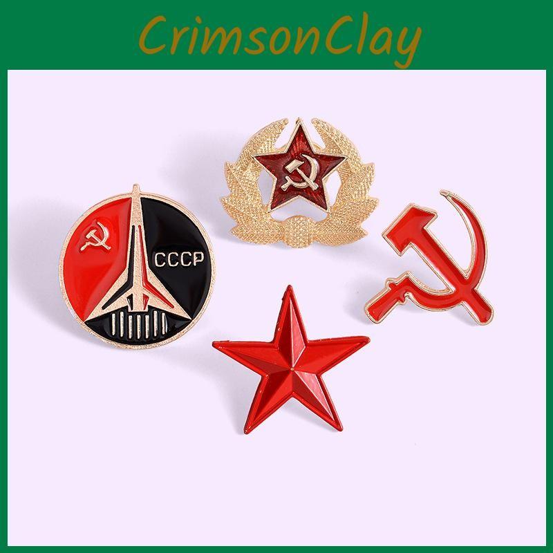 Star Unique Fivepointed Scythe Pin Made From Durable Alloy With Vibrant Enamel Finish