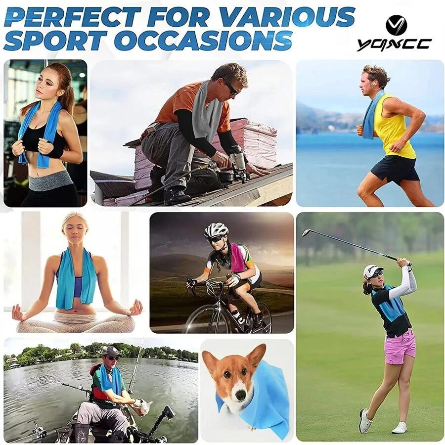 1/3pcs Cooling Towel 30*80cm Quick-Drying Outdoor Sport Gym Towel Lightweight Ice Silk Swimming Pool Towel Absorbent Sweat Towel