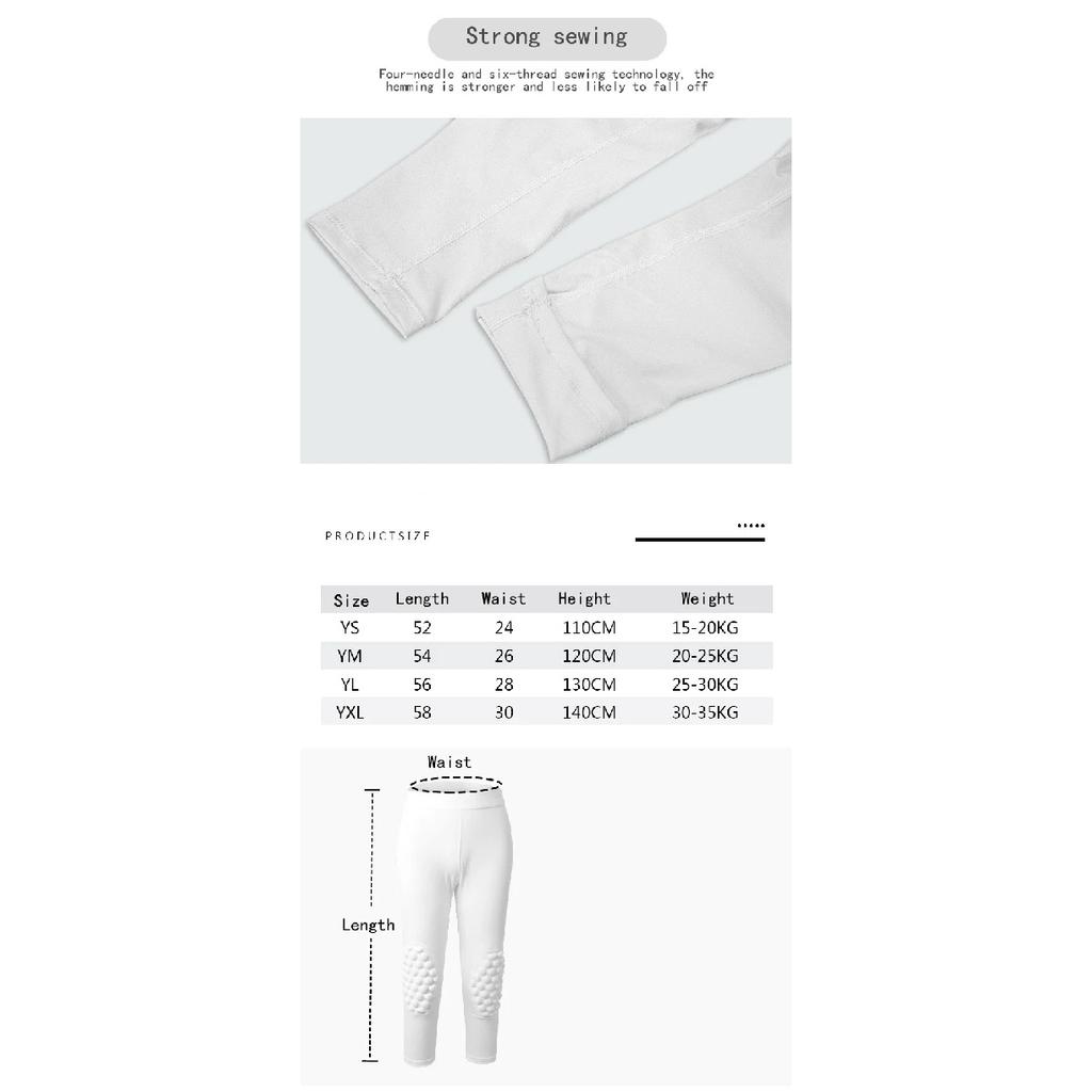 Children Sports Anti-collision Pants Compression Knee Protector 3/4 Length Leggings Football Basketball Kids Training Sportswear