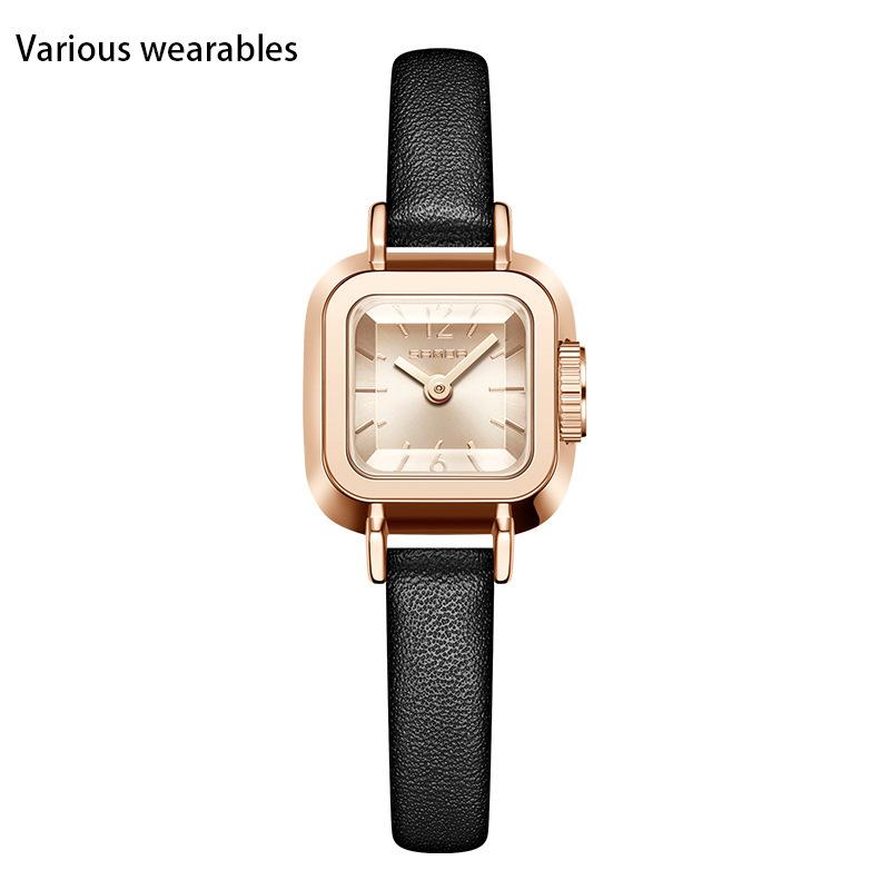 New Watch Square Mesh Belt Quartz Watch Fashion Simple Roman Pattern Waterproof Quartz Women's Belt Watch