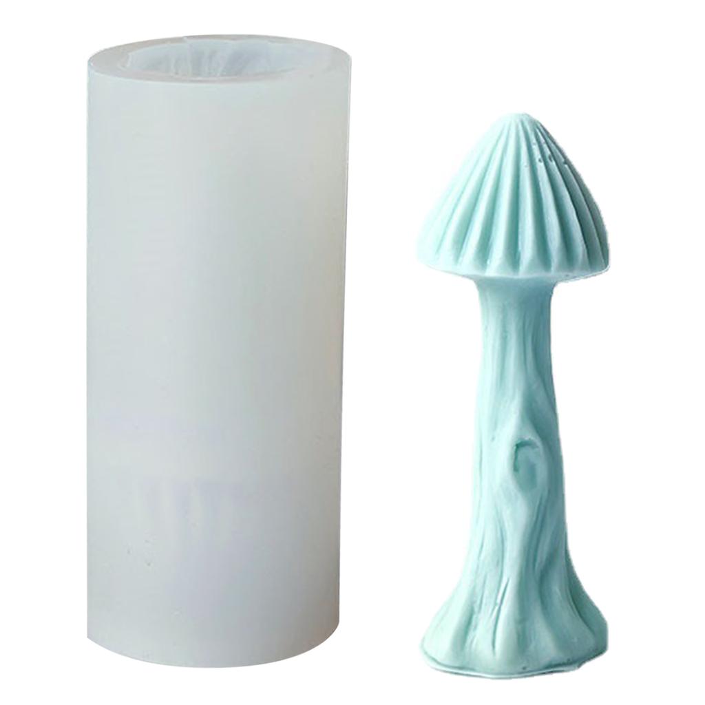 Mushroom Shape Candle Mold 3D Mushroom Candle Resin Silicone Mould for DIY Gypsum Baking Mould Jelly Fondant Decorations