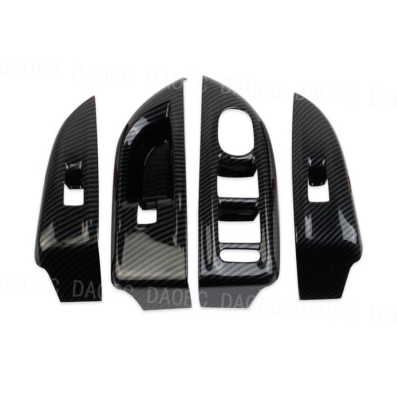 Carbon Fiber Style Window Lift Trim Switch Panel Cover for Alfa Romeo Tonale Interior accessories 4pcs