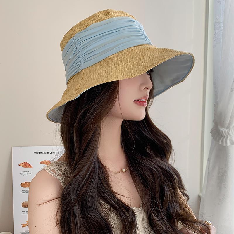 

Bucket Hat Women Summer Hats For Women Foldable Sunscreen Sun Protection Big Brim Fisherman Cap Traveling Outdoor Casual New 56-58cm жовтий