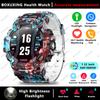 New Military Outdoor Smart Watch Men Compass Heart Rate BT Call LED Flashlight IP68 Waterproof Smartwatches For IOS Android