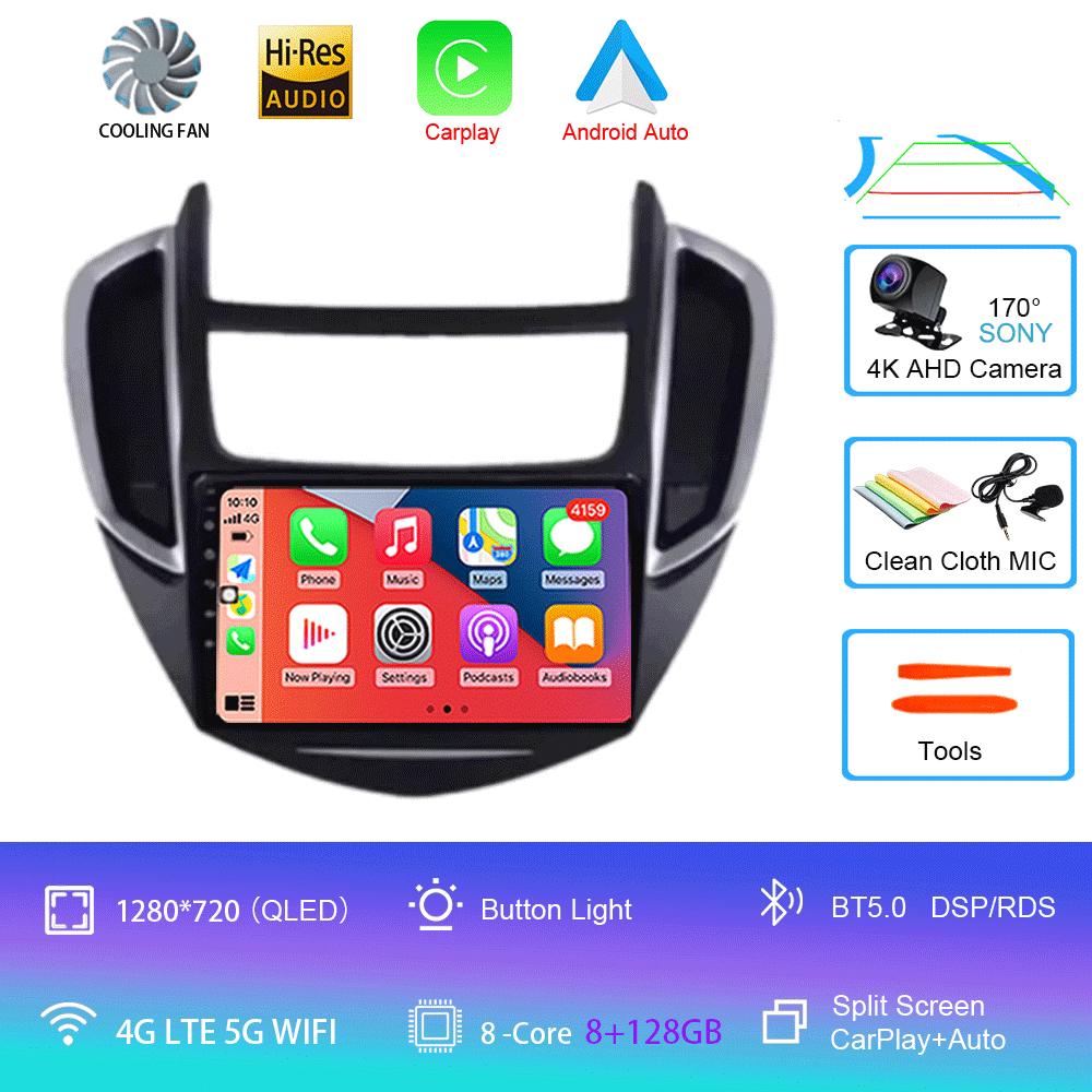 Car Radio Android 14 For Chevrolet TRAX 2014 2015 2016 Carplay Auto GPS Navigation WIFI+4G 2Din Head Unit BT Stereo Video Player