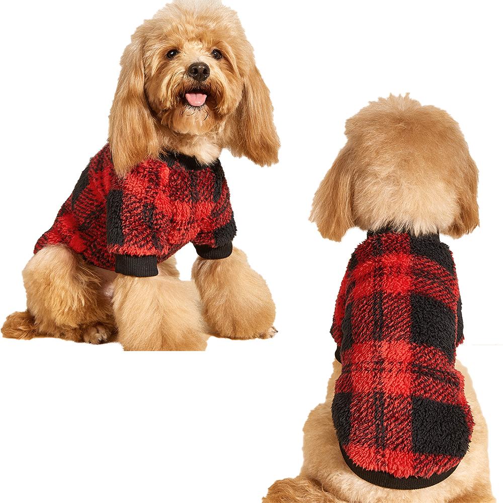 Warm Fleece Dog Hoodie Pullover Winter Pet Dog Clothes for French Bulldog Yorkies Clothing for Small Medium Dogs Cats Puppy Coat