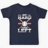 Hit Hard Run Fast Turn Left, Funny Baseball Gift Kids T-Shirt