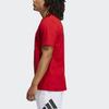 Adidas T Shirts Men's Red Crew Neck Moderate Straight Fit GL4425
