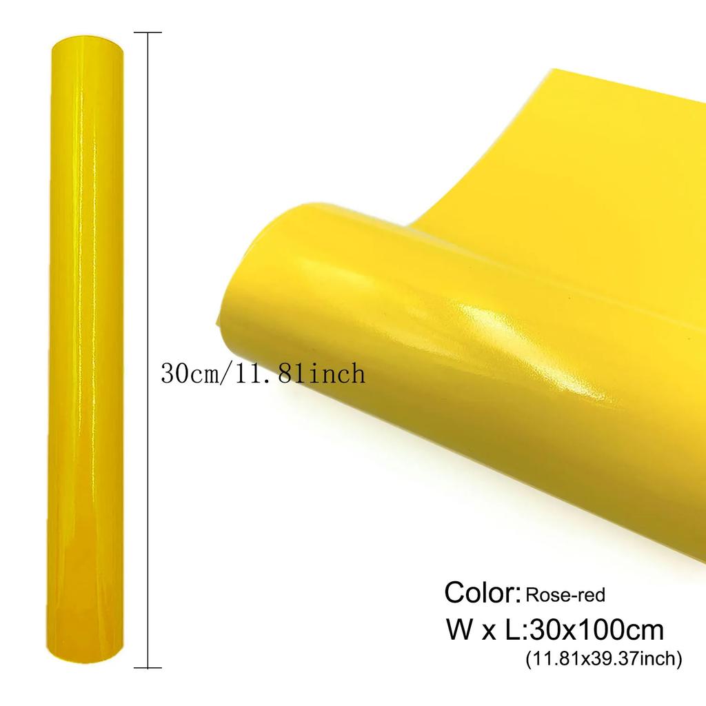 1-5roll Glossy Adhesive Vinyl Craft Cut Film for Outdoor Decor Sticker Cutter Car Wall Lettering Film DIY 30cm X 100cm