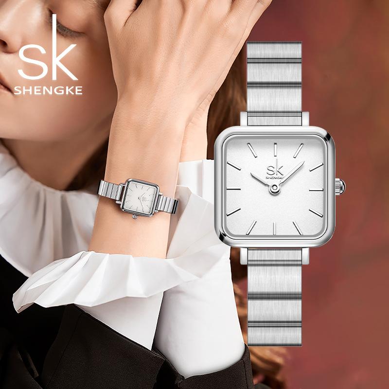 Women'S Watch Niche Square Watch Fashionable And Simple Bamboo Steel Belt Women'S Watch Women'S Quartz Watch Women'S 0178