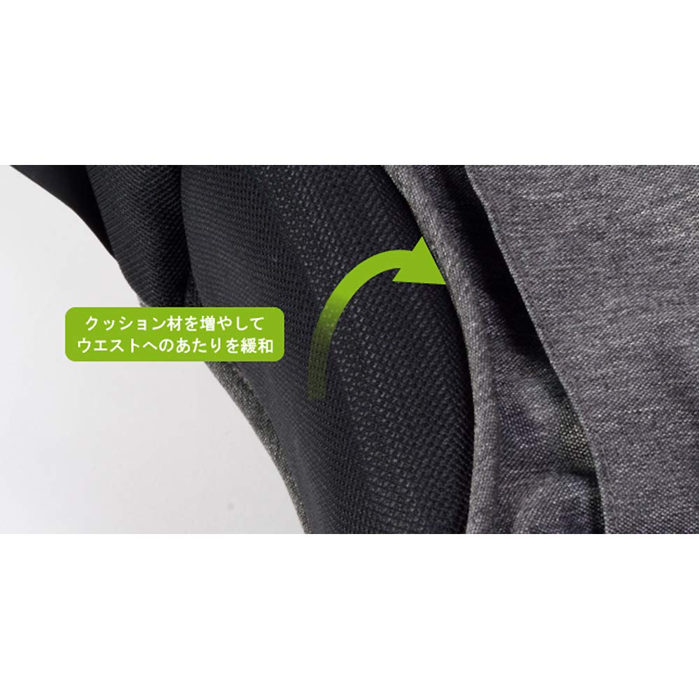 Review Award LUCKY 1934 POLBAN ADVANCE Hip Seat Baby Carrier Forward Facing Mesh Side Carry Waist Pouch Type P7310 [Mamari Winner!] (Ripstop Black)