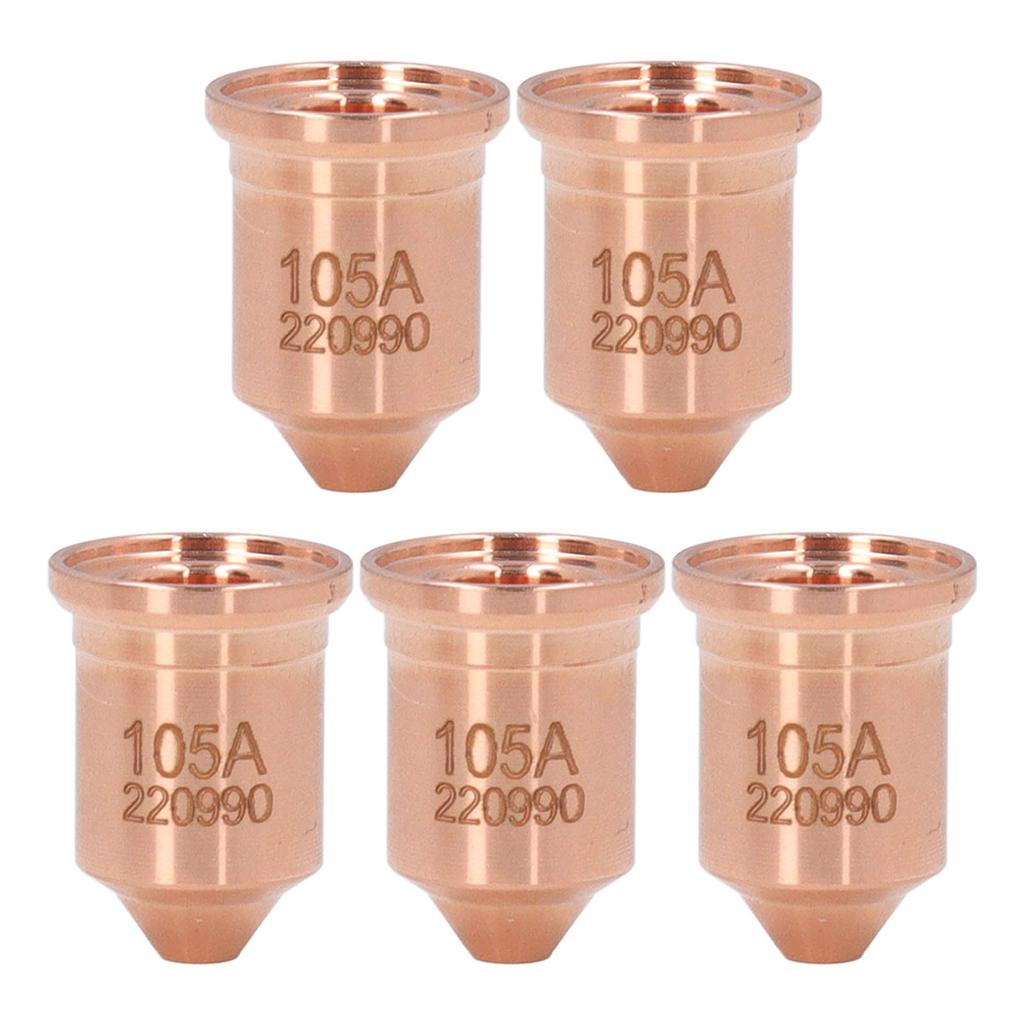 5 Pcs 220990 Nozzle Tip Brass Plasma Cutting Torch Nozzle Tips for PMX 65 85 105 125A Consumables
