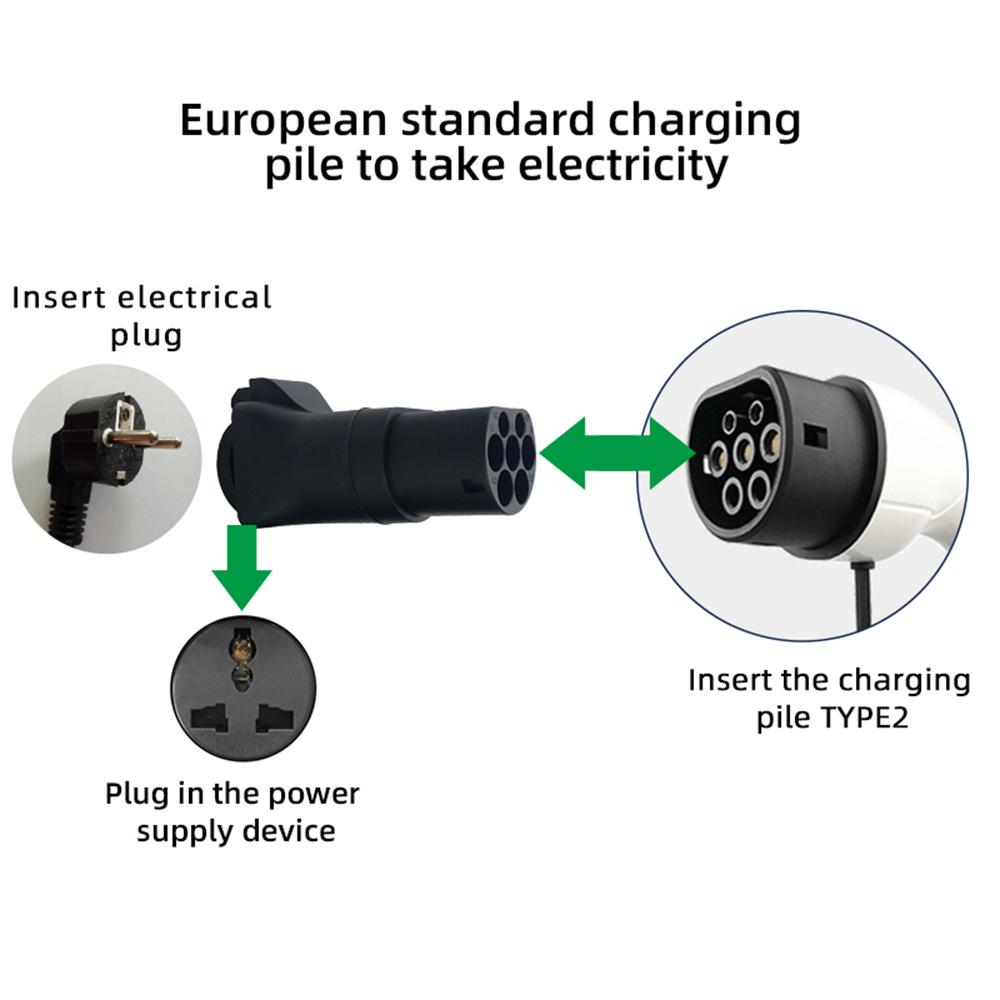 Car Accessories Universal Practical 220v Ev Charger Adapter Car Supplies Electric Car Charger Adapter Multifunctional Durable